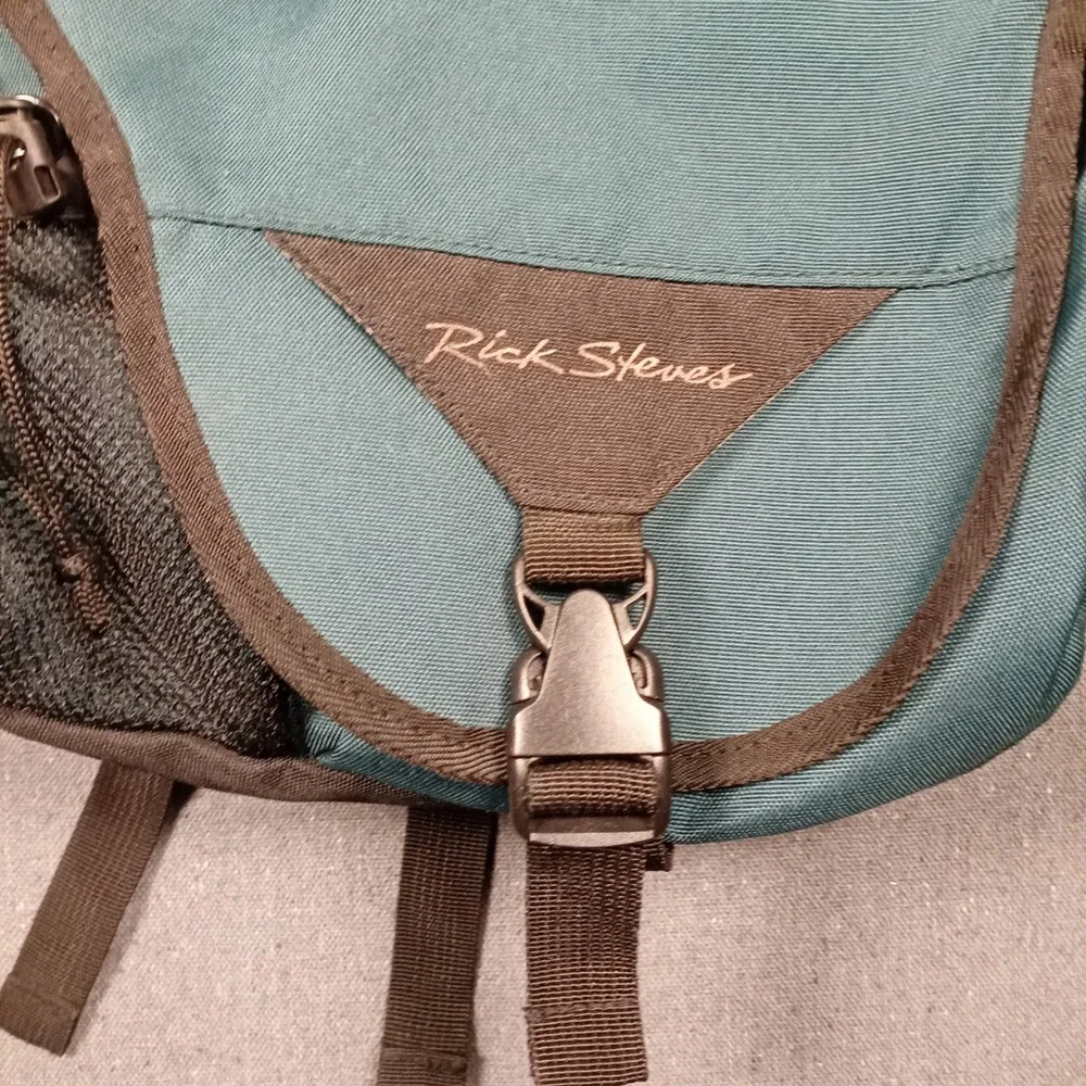 Rick Steves Civita Day Pack Teal Charcoal Travel Backpack Tablet Sleeve Light